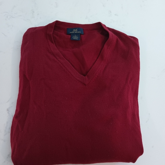 Brooks Bothers merino V-neck sweater L - Picture 1 of 3
